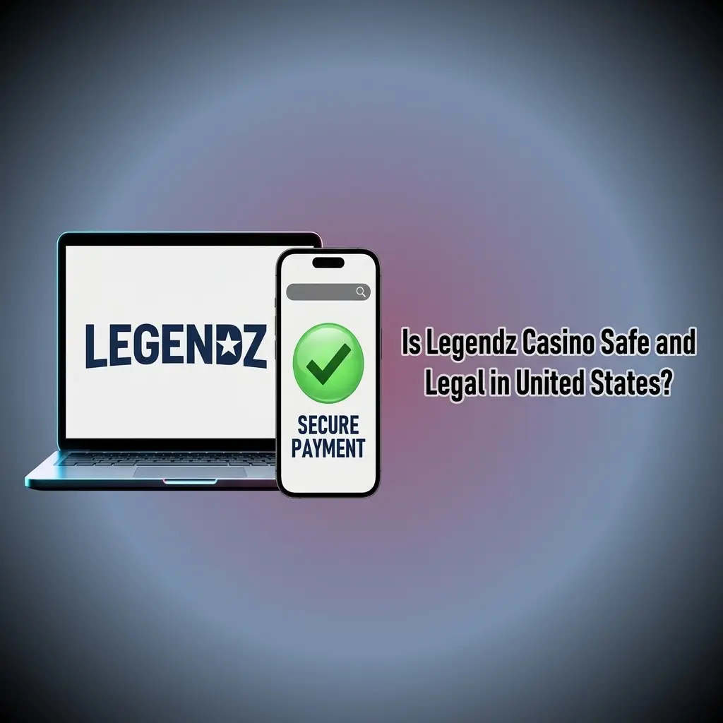 Legendz Casino safety and legality in the US showing SSL encryption, KYC verification, and Curaçao eGaming license details