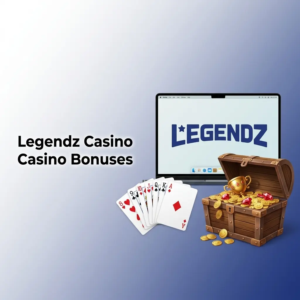 Legendz Casino bonuses including slots welcome offer, reload bonus, cashback, and live dealer promotions for US players