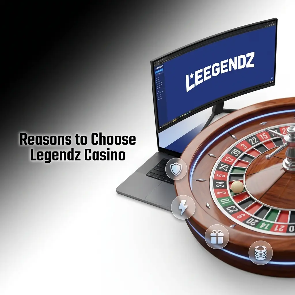 Legendz Casino lobby showing sportsbook, 1000+ casino games, crypto banking, and mobile app on US-facing platform