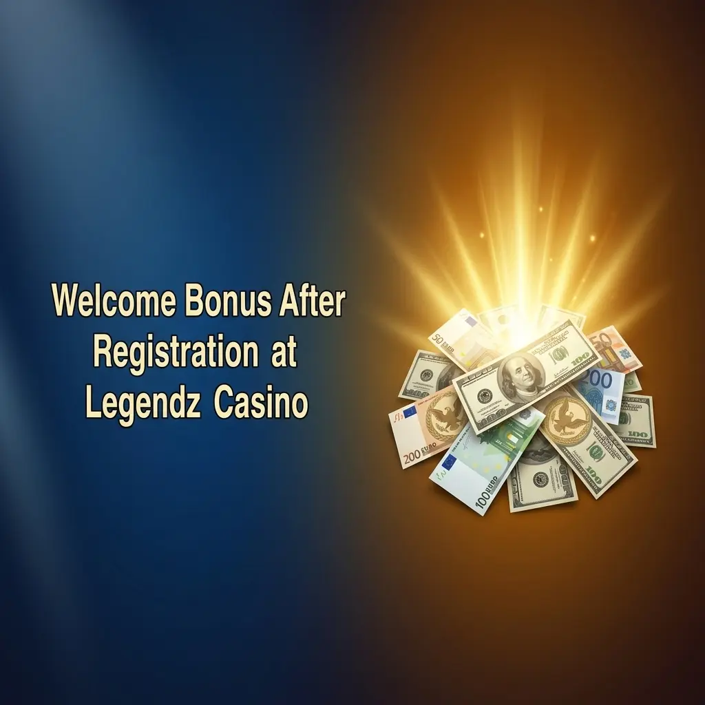 Legendz Casino welcome bonus offering 100% match up to 1000 USD for new players on casino and sportsbook